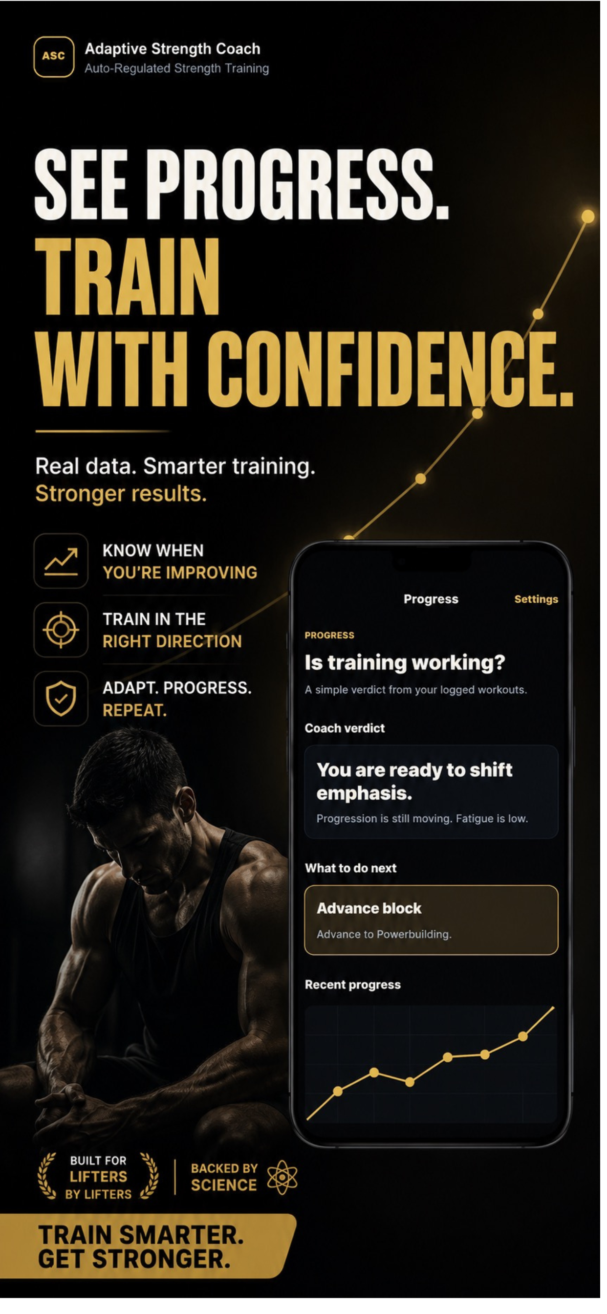 See progress, train with confidence App Store campaign artwork
